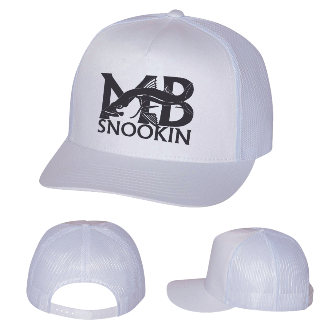 MB Snookin Adjustable Trucker Mesh Hat - White